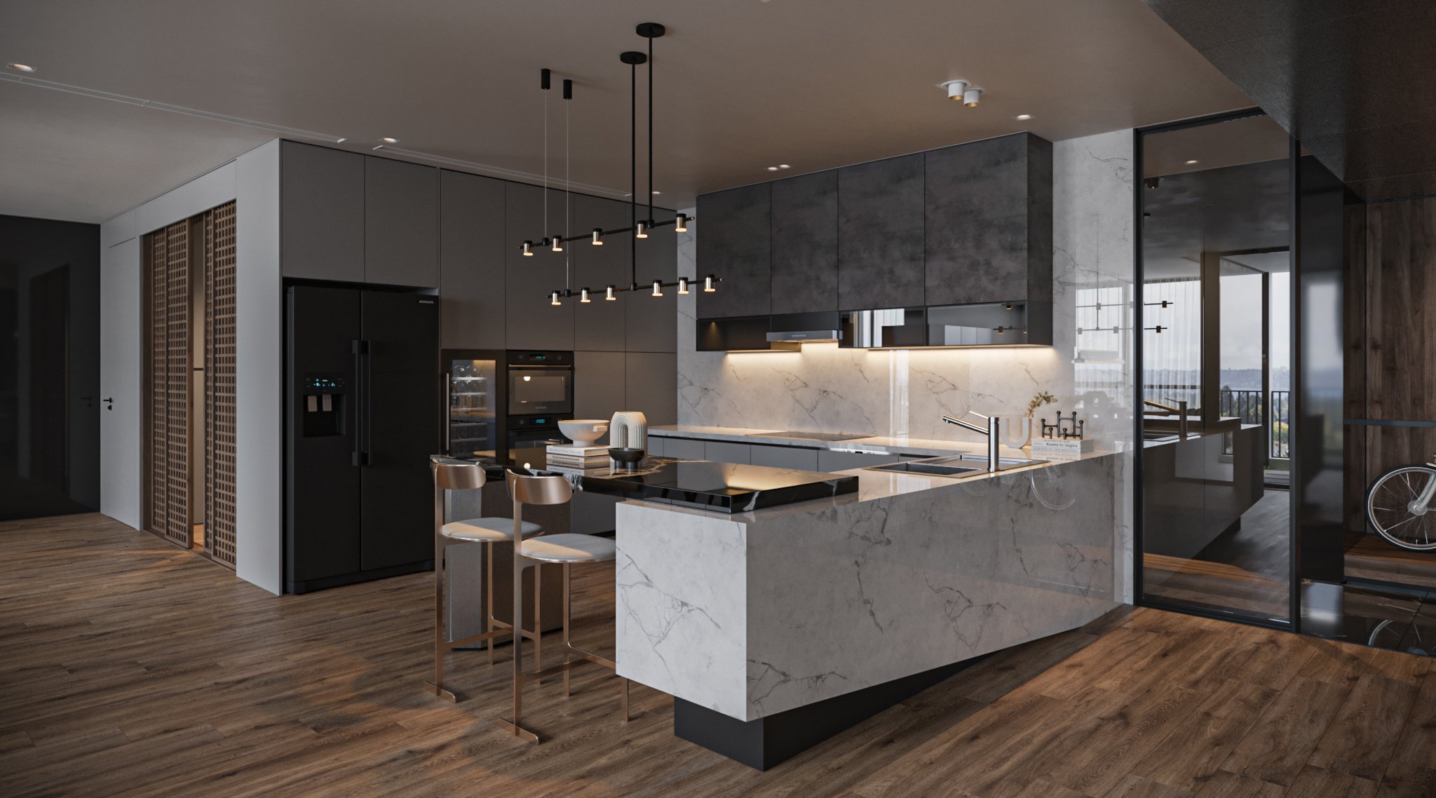 Dự án thi công nội thất phòng bếp Mr Học