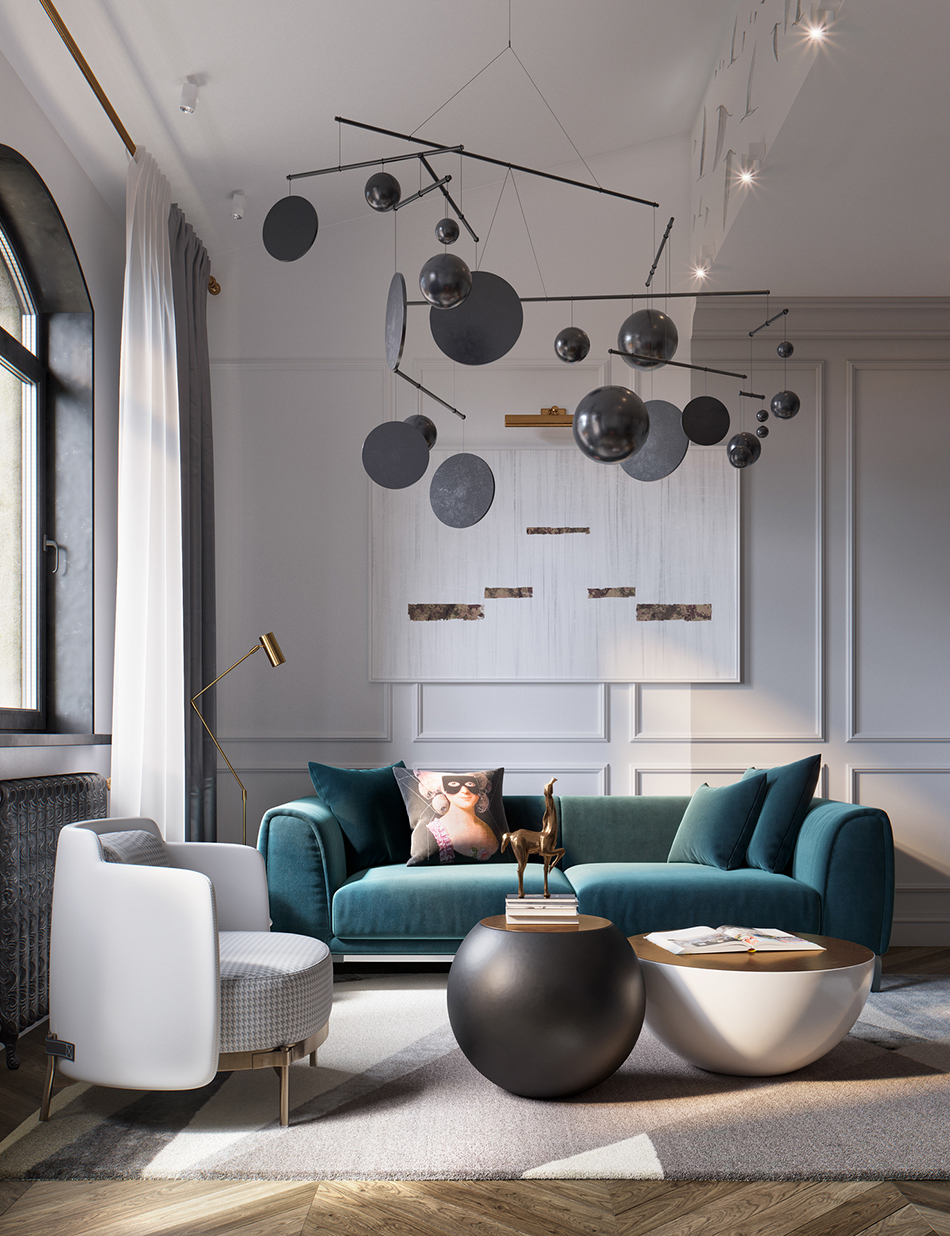 thiết kế nội thất nhà phố phong cách cổ điển phương tây