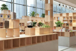 thiết kế showroom đồ điện tử công nghệ cao