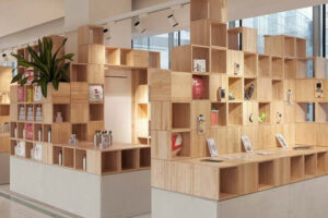 thiết kế showroom đồ điện tử công nghệ cao
