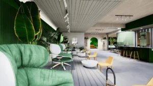 thiết kế spa đẹp theo phong cách nhiệt đới