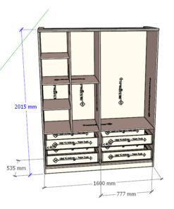 Kết cấu khung tủ quần áo