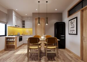 báo giá thi công nội thất nhà phố gỗ công nghiệp