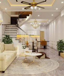 báo giá thi công nội thất nhà phố phong cách hoàng kim