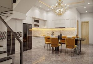 báo giá thi công nội thất nhà phố phong cách hoàng kim