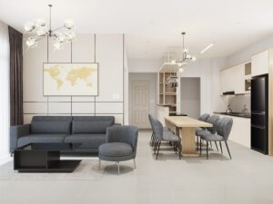 báo giá thi công nội thất căn hộ chung cư 02 phòng ngủ