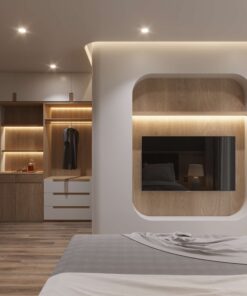 thi công nội thất biệt thự phố thị 02 phòng ngủ