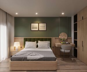 thi công nội thất biệt thự phố thị 02 phòng ngủ