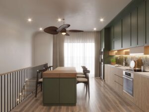 thi công nội thất biệt thự phố thị 02 phòng ngủ