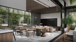 thi công nội thất biệt thự villa phong cách tự nhiên