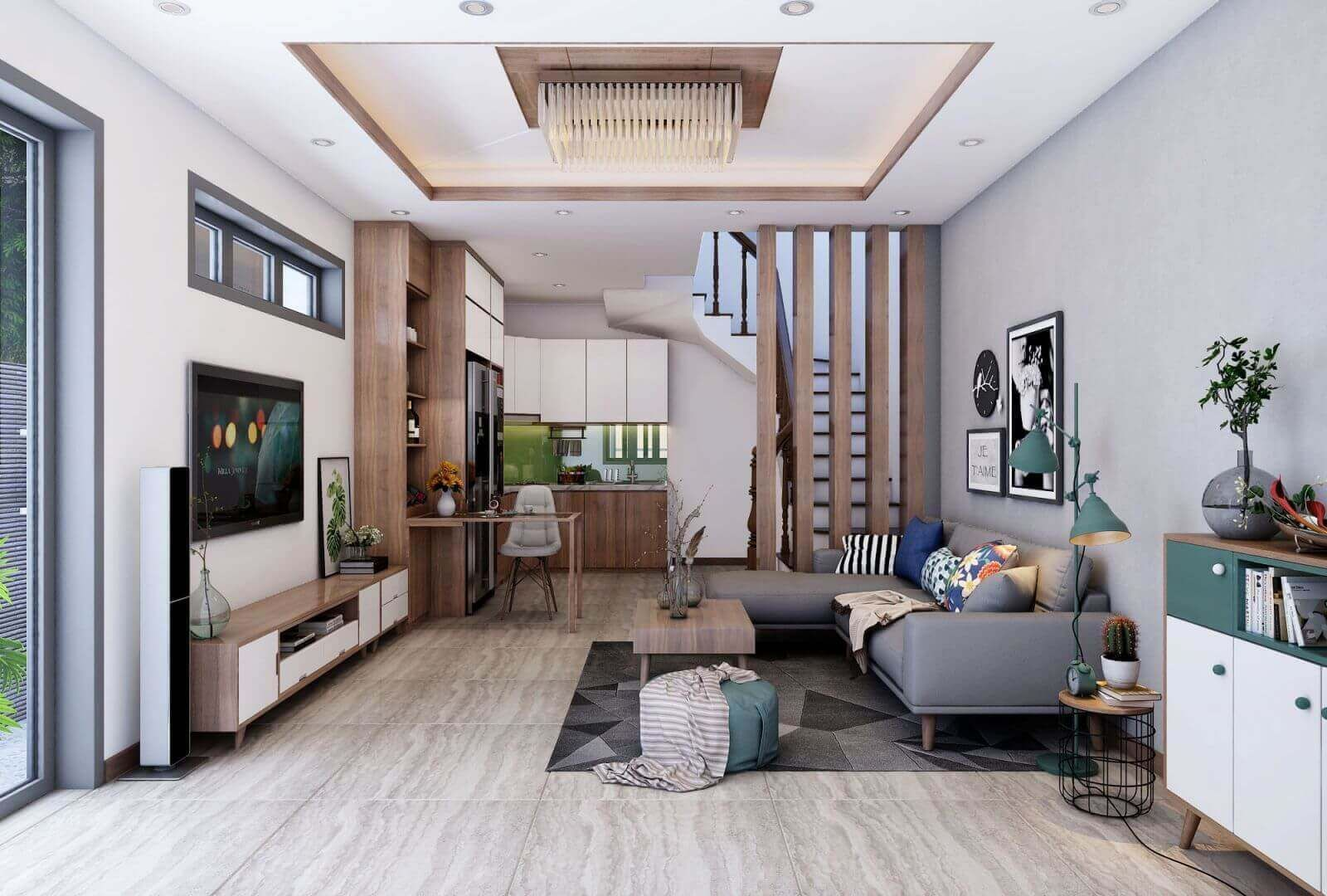 Mỗi căn nhà sẽ có diện tích phòng khách đẹp nhà ống riêng biệt