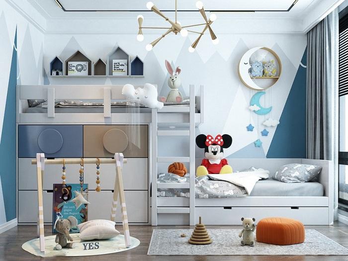 Phòng ngủ cho bé trai từ 5-7 tuổi hiện đại
