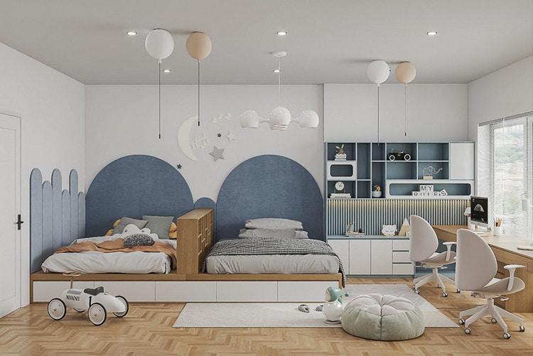Ý tưởng thiết kế phòng ngủ cho bé trai trong độ tuổi từ 8-10 tuổi hiện đại