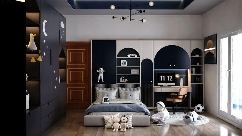 Tăng diện tích phòng ngủ bằng cách tận dụng ánh sáng tự nhiên qua cửa sổ lớn