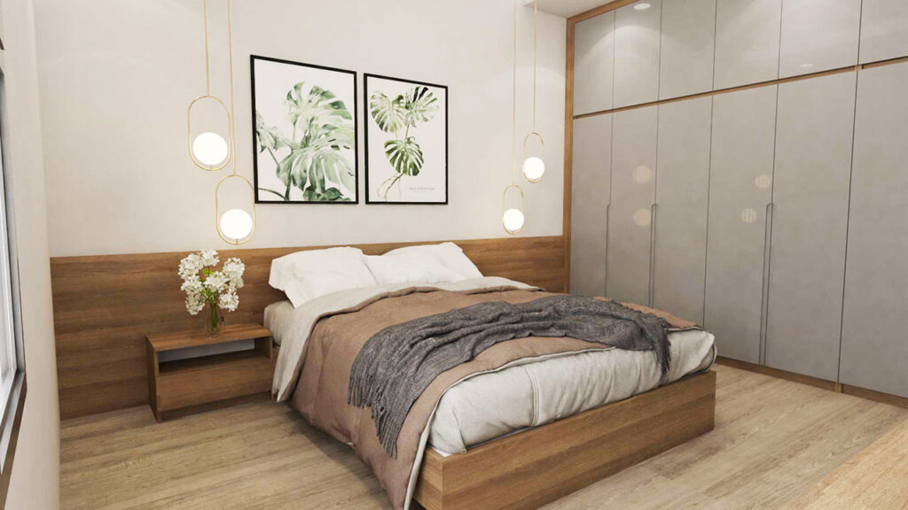 Một trong những cách trang trí phòng ngủ con gái đơn giản chính là sử dụng vách đầu giường. Vách đầu giường tuy nhỏ nhưng có ảnh hưởng rất lớn đến tổng thể căn phòng.