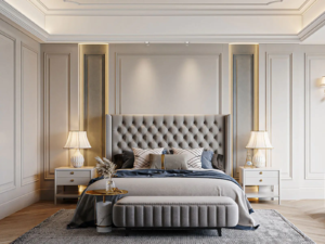 Một dạng thiết kế không thể thiếu nữa là thiết kế với phong cách tân cổ điển, đây là dạng thiết kế với nguyên tắc cân bằng đối xứng hay bất đối xứng