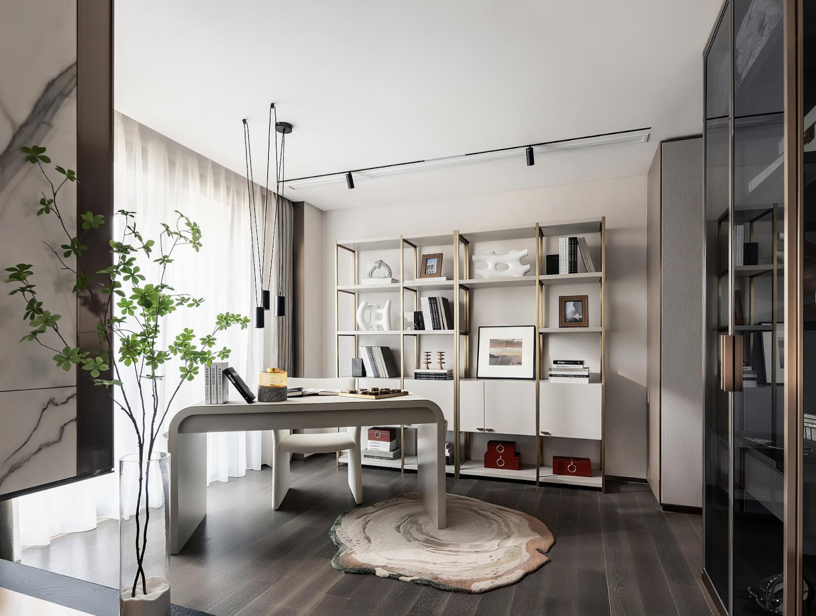 Phòng làm việc cá nhân decor theo phong cách hiện đại