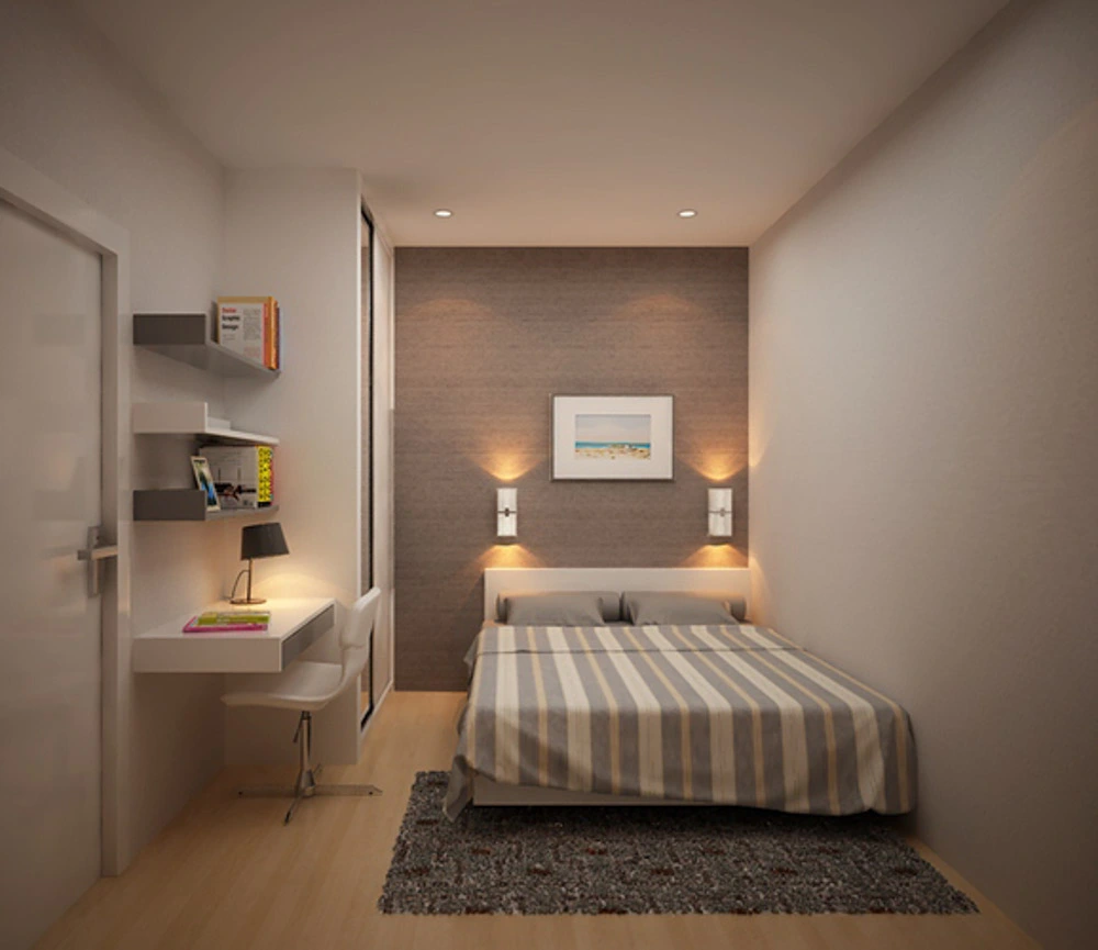 Ứng dụng không gian theo chiều dọc bạn có thể lắp đặt thêm giá treo đồ