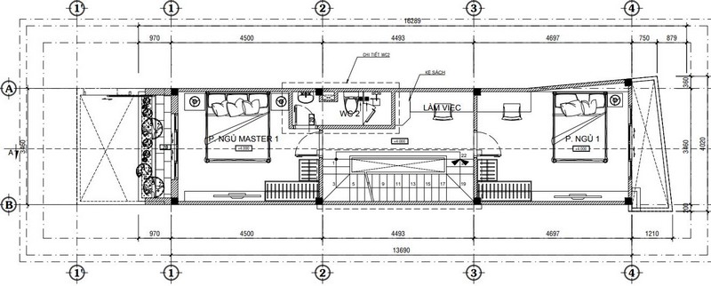 Tùy vào diện tích chung của ngôi nhà mà bạn sẽ chọn được diện tích phòng ngủ Master phù hợp nhất