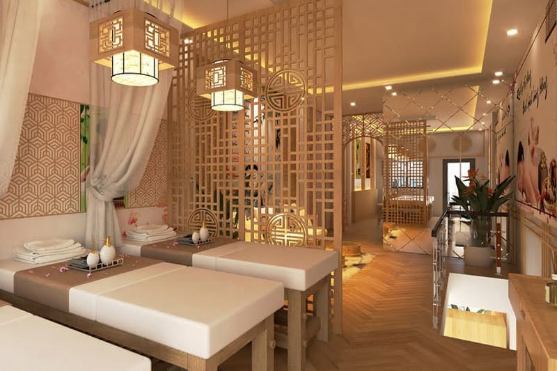 Bạn nên sử dụng mẫu nội thất hiện đại kết hợp với các màu sắc và ánh sáng làm cho spa mang trong mình thêm phần trẻ trung
