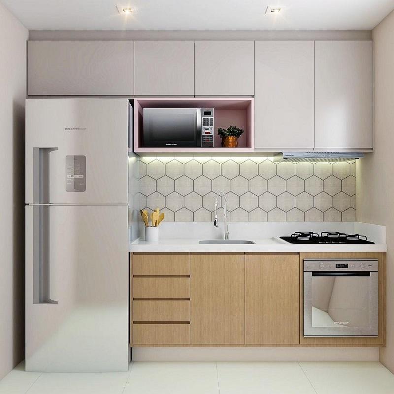 Mẫu nhà bếp nhỏ đơn giản, hiện đại đang được nhiều người yêu thích