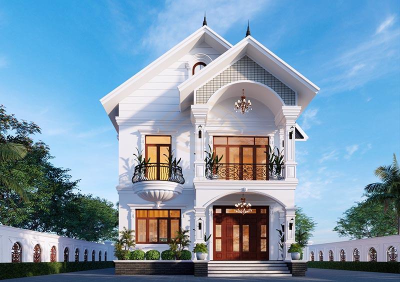 Căn biệt thự mái Thái thiết kế theo phong cách Tân cổ điển đồ sộ và bề thế