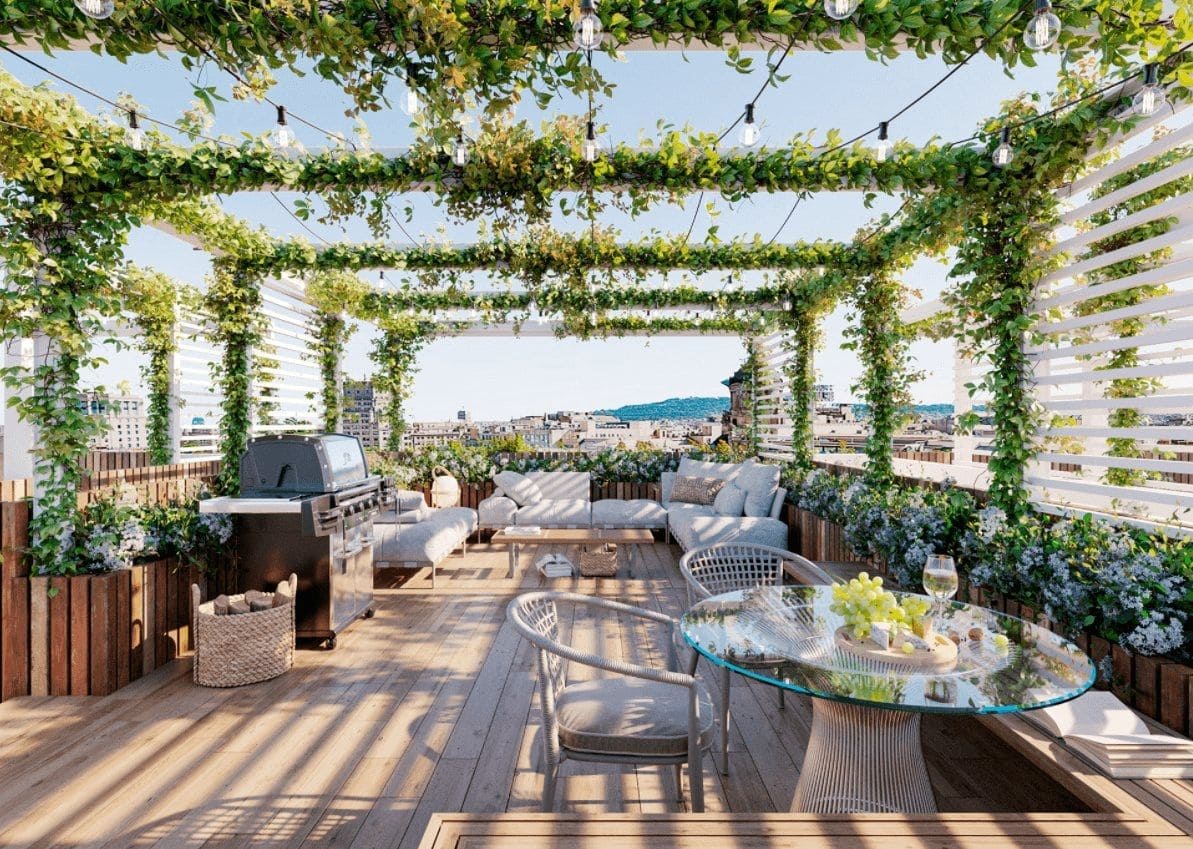 lợi ích khi thiết kế sân thượng